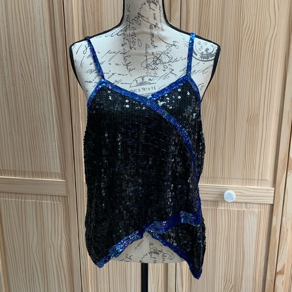 Frank Usher Tops - Frank Usher London Sequin silk top